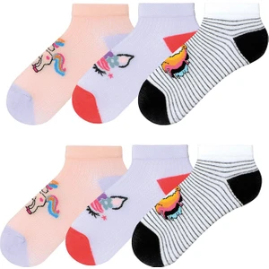 Mem Socks 6'lı Unicorn Desen Çocuk Patik Çorap