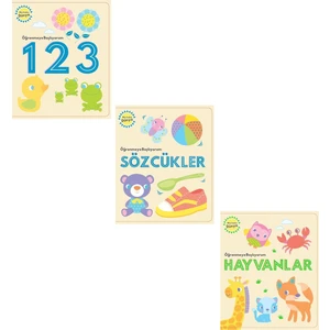 Öğrenmeye Başlıyorum 123 + Harfler + Hayvanlar Ciltli Sert Yaprak
