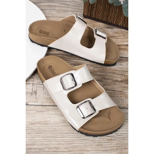 Caren Anatomik Çift Tokalı Günlük Kadın Terlik