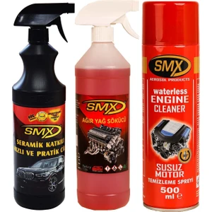 Susuz Motor Temizleme Spreyi- Smx Ağır Yağ Çözücü- Smx Seramik Katkılı Hızlı ve Pratik Cila