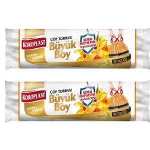 Çöp Torbası Büzgülü Orta Boy Vanilyalı 15'li X2
