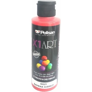 X1ART Vernikli Hobi Boyası 120 ml - 0021 Bayrak Kırmızı