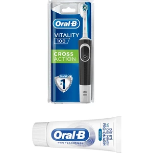D100 Şarjlı Black Crossaction Diş + Oral B Diş Macunu 50 ml