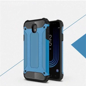 noktaks - Samsung Galaxy J5 Pro - Kılıf Çift Katman Zırh Tank Crash Military Kapak - Mavi - T2752