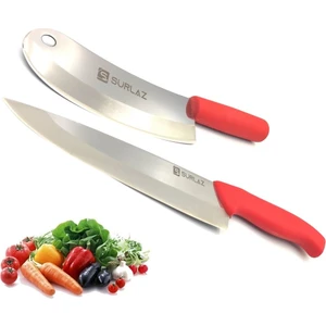 Soğan Satırı Şef Bıçağı Mutfak Bıçak Seti 2'li