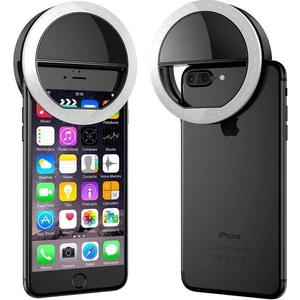 Tanca Teknoloji - Selfie Özçekim Işığı 3 Kademeli Şarj Edilebilir LED Aydınlatma Kamera Işığı Flash Aparatı