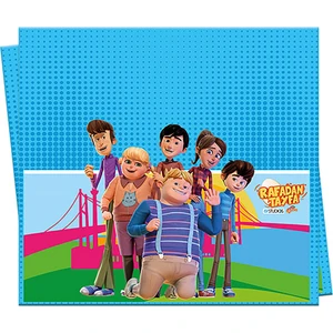 Acar Süs Rafadan Tayfa Temalı Plastik Masa Örtüsü Mavi Renk 120X180 cm 1 Adet
