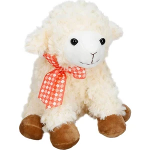 Sunman Pelüş Kuzu Oturan Kurdelalı 24 cm