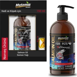 Mutamin Organics Mutamin Norveç Kedi ve Köpek Somon Yağı 150 ml