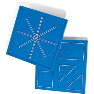 Emay Center Geometri Tahtası, Çift Yönlü - 16CMX16CM Boyutlarında Matematik Okul Seti