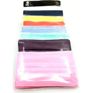 Cerrahi Tip Yüz Maskesi Renkli 50'li