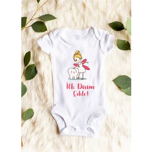 Ilk Dişim Çıktı Baskılı Bebek Body Zıbın