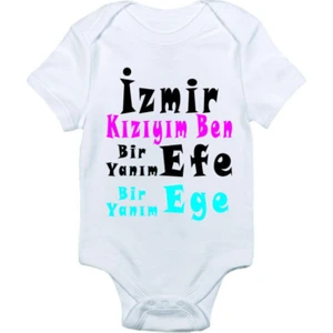 Bebek Izmir Kızıyım Ben Baskılı Zıbın Body
