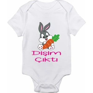 Dişim Çıktı Baskılı Bebek Body Zıbın