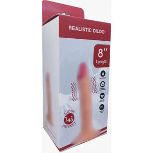 20 cm Gerçekçi Vantuzlu Realistik Penis Anal Vajinal Dildo