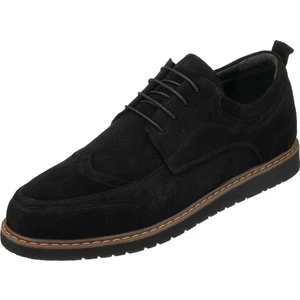 Costo Shoes 45 - 46 - 47 - 48 - 49 - 50 AB1386 Siyah Süet  Çift Katlı Termo Taban Büyük Numara Dana Derisi Rahat Geniş Kalıp Üst Kalite Erkek Spor Ayakkabı