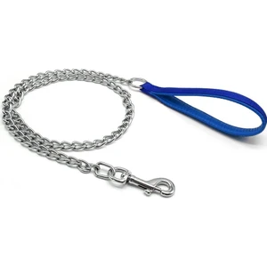 Lion Pet Köpek Büyük Irklar Için Zincir Gezdirme Yumuşak Saplı Kalınlık 4 mm  Uzunluk 120 cm