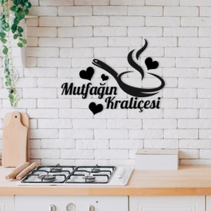Bk Gift Mutfağın Kraliçesi Ahşap Duvar Yazısı-4