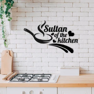 Bk Gift Sultan Of The Kitchen Ahşap Duvar Yazısı-1