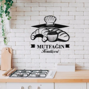 Bk Gift Mutfağın Kraliçesi Ahşap Duvar Yazısı-1