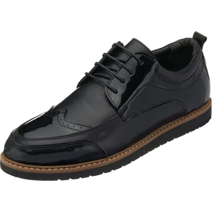 Costo Shoes 45 - 46 - 47 - 48 - 49 - 50 AB1386 Siyah Rugan  Çift Katlı Termo Taban Büyük Numara Dana Derisi Rahat Geniş Kalıp Üst Kalite Erkek Spor Ayakkabı