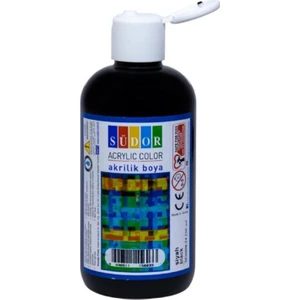 Akrilik Boya 250 ml Siyah Şişede