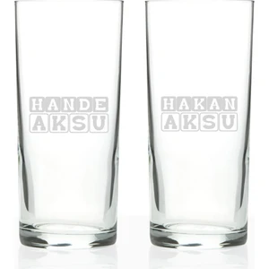 Bk Kişiye Özel 2'li Isimli Rakı Bardağı Seti - 21