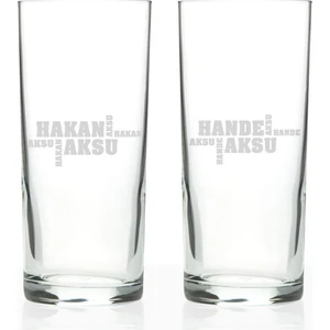 Bk Kişiye Özel 2'li Isimli Rakı Bardağı Seti - 20