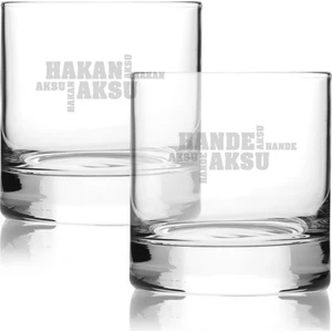 Bk Kişiye Özel Isimli 2'li Viski Bardağı Seti - 20