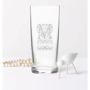 Bk Kişiye Özel M Baş Harfli ve Isimli Rakı Bardağı (Model 2)
