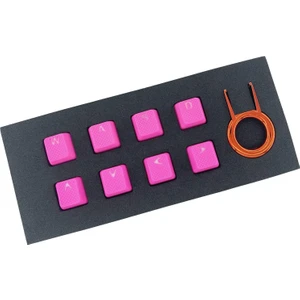 Rubber Gaming Aydınlatmalı Keycaps Set - 8 Keys Rubberized Doubleshot Key Caps (Neon Pembe)
