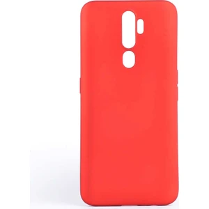 - Oppo A5 2020 - Kılıf Mat Soft Premier Silikon Kapak - Kırmızı - T10356