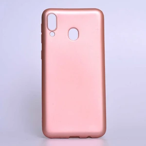 noktaks - Samsung Galaxy M20 - Kılıf Mat Soft Premier Silikon Kapak - Rose Gold - T7560