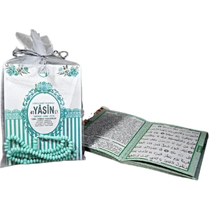 Yayınları 100'lü Yasin Çanta Boy Tül Keseli Tesbihli 80 Sayfa Yeşil Renk Mevlüd Hediyelikleri