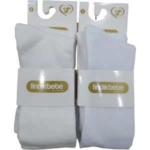 Fındık Bebe Yenidoğan Külotlu Bebe Çorabı 2'li Set