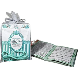 Yayınları 10'lu Yasin Çanta Boy Tül Keseli Tesbihli 80 Sayfa Yeşil Renk Mevlid Hediyelikleri