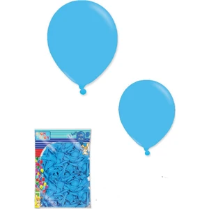 Balon Baskısız Mavi Renk 100 Adet