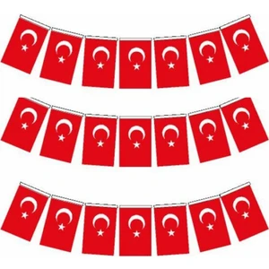 Mini Türk Bayrağı 40 Lı Ipli