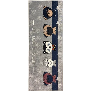 Yıkanabilir Mutfak Halısı Kaymaz Taban Gri Pati ve Pet Desenli Makinede Yıkanabilir Yolluk Pet Mutfak Halısı