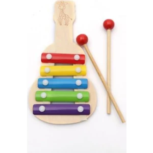 Eğitici Ahşap Selefon 5 Notalı 5 Ton 5 Tuşlu Ahşap Selefon