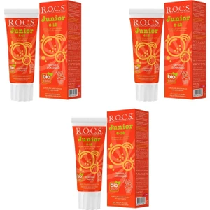 Junior Bitkisel Çocuk Meyveli Gökkuşağı Diş Macunu 60 ml - 6-12 Yaş 3 Adet