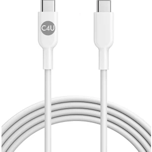C4U Type-C to Type-C PD 60W Data ve Şarj Kablosu 1 metre - Beyaz