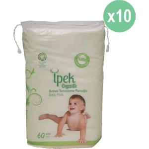 Ipek Organik Bebek Temizleme Pamuğu 60'lı - 10'lu Paket