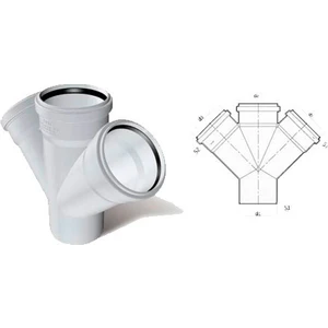 Pvc Çift Çatal 100X100