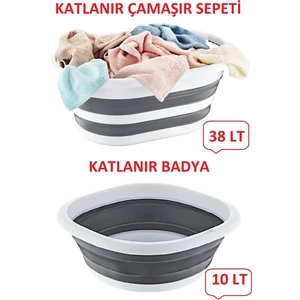 Intekcity Mega Katlanır Sepet 38 Lt  Katlanır Badya 10 Lt