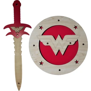 Ahşap Oyuncak Seti Wonder Woman Kalkanı ve Kılıcı