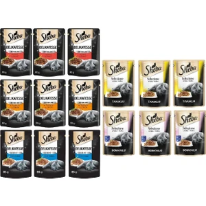 Pouch Karışık Paket Sığır-Ton-Tavuk-Somon-Hindi Yetişkin Kedi Yaş Maması 85 gr (15 Adet)