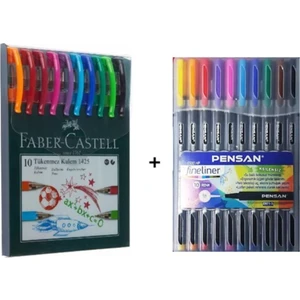 Tükenmez Kalem Seti + 04 mm Fineliner Set