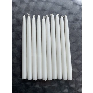 Gizemli Home 10 Lu Set Beyaz Şamdan Mumu