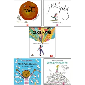 Nokta + Mış Gibi + Kelime Koleksiyoncusu + Benden Bir Tane Daha Olsa (Peter Reynolds) + Önce Hayal (Judith Malika Liberman) / 5 Kitap Çocuk Masalları Seti